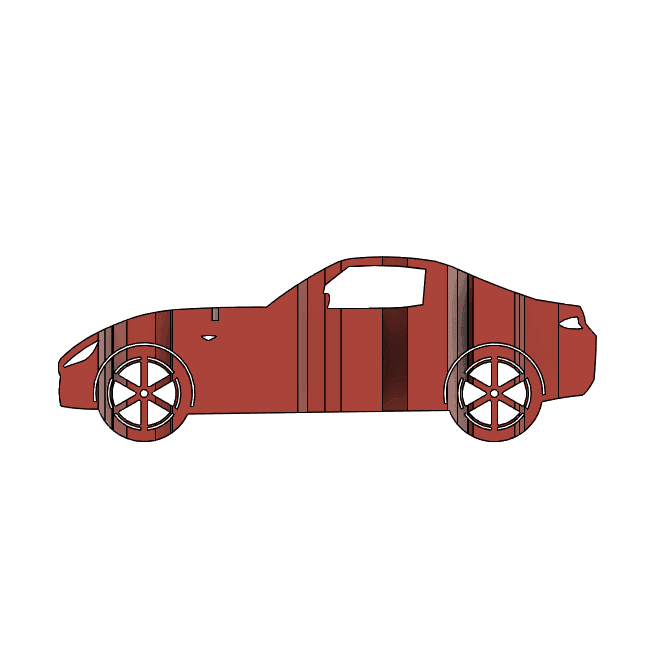 ND Miata 3D Car Flip Art Desk Display 3d model