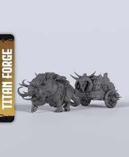 Razor Beast Chariot - With Free Dragon - 5e DnD Inspired for RPG and Wargamers 3d model