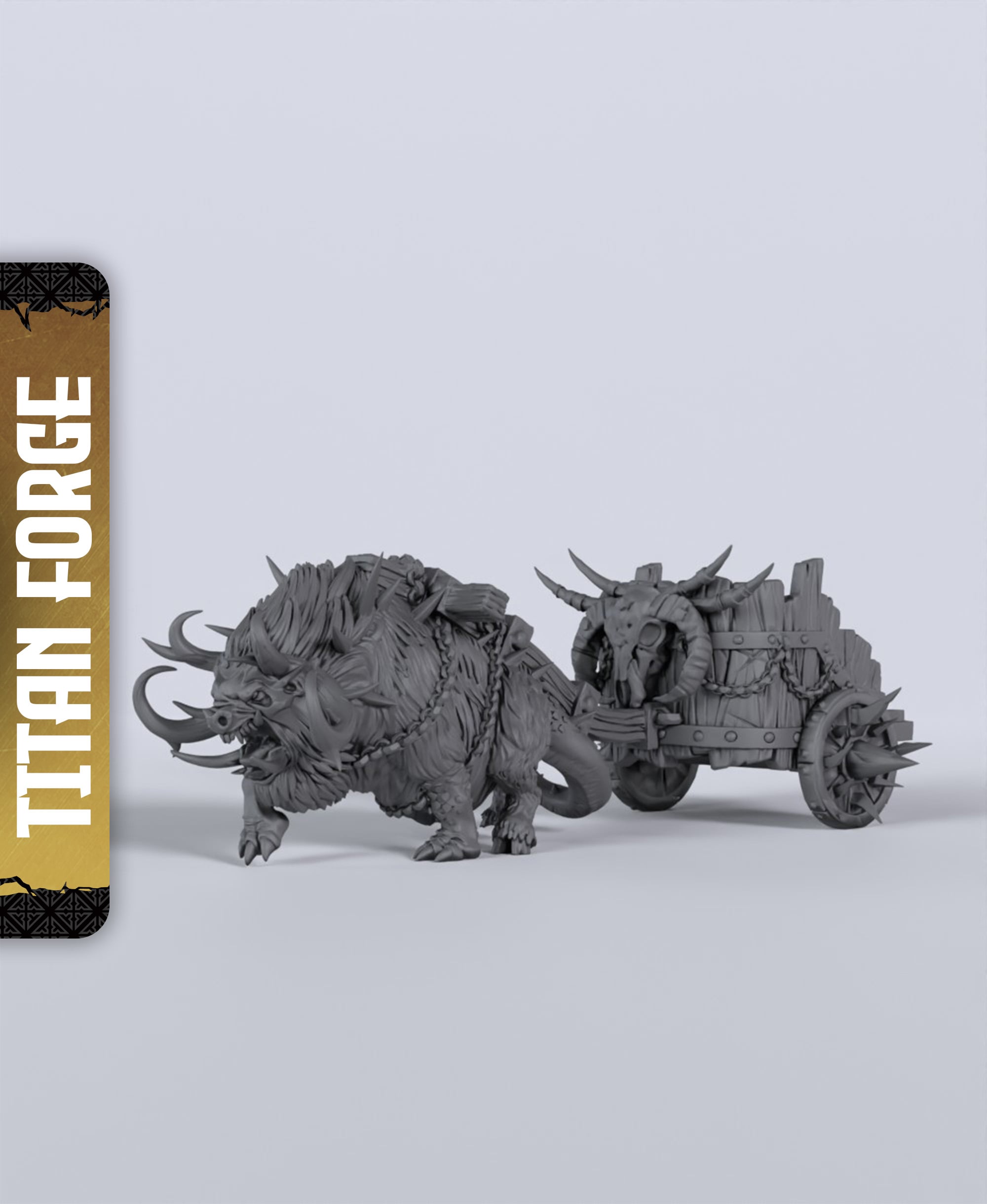 Razor Beast Chariot - With Free Dragon - 5e DnD Inspired for RPG and Wargamers 3d model