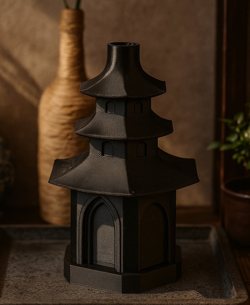 Pagoda Vase – Architectural Elegance Meets Minimalist Design 3d model
