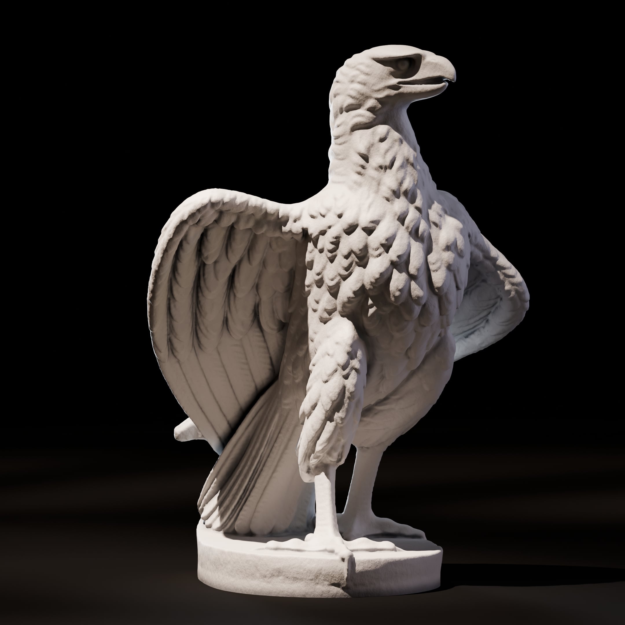 Striding Stone Eagle Statue | 28mm/32mm Heroic 3d model