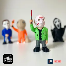 Jason Voorhees Friday The 13Th / With And Without Mask / Horror Mini / 3MF Included / No Supports 3d model