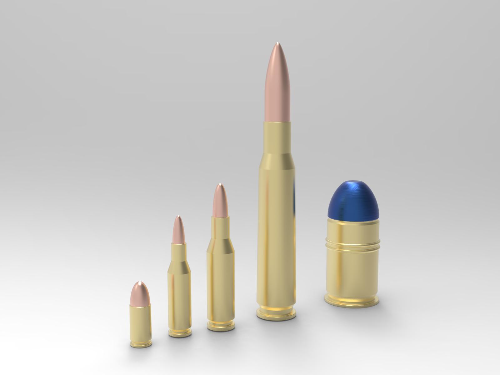 NATO Cartridge Set 3d model