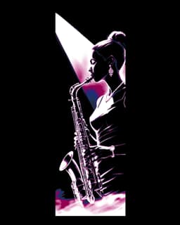 The music of the south - a smooth line from the lady saxophonist - Set of bookmarks 3d model