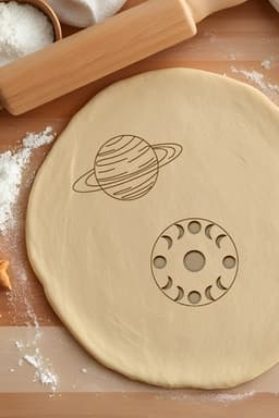 Planet And Moon Cookie Cutter, Biscuit Cutter 3d model