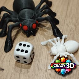 Crazy articulated Spider - Mini 44mm print possible !!! 3d model