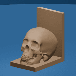 Skull Bookend Gothic Decorative Shelf Piece 3d model