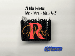 R7 Lattice Magnetic Marker Basket | Personalized Initial | Mr. Mrs. Ms. A–Z | R7Makers 3d model