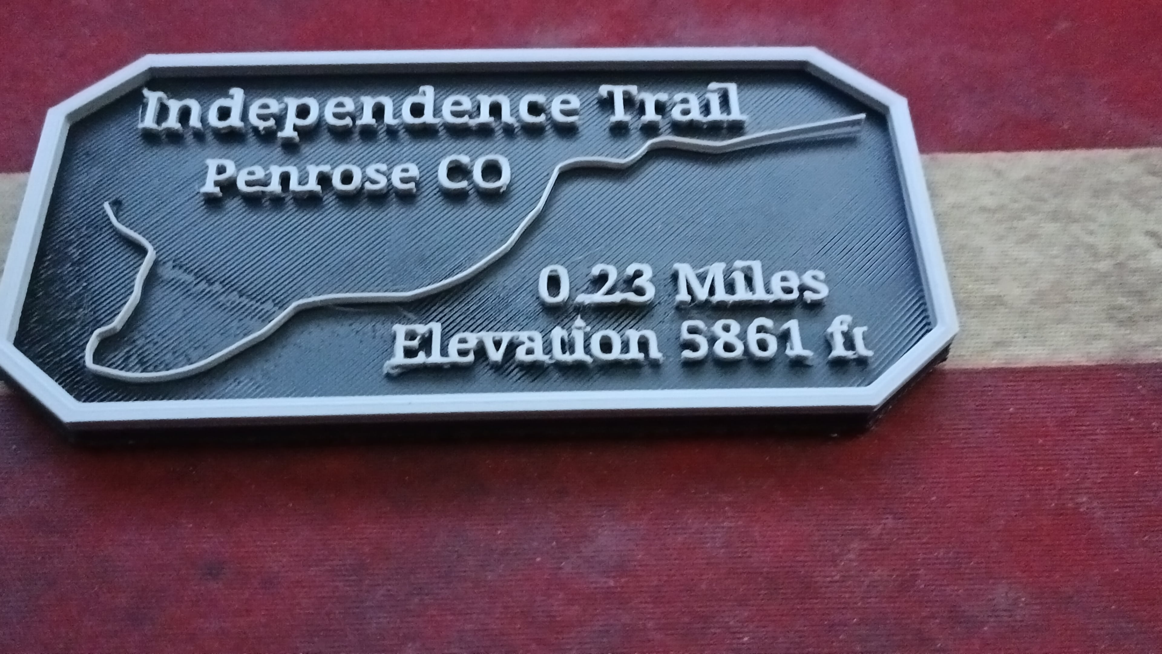 Maverick's Trail badge Independence Trail Penrose Colorado 3d model