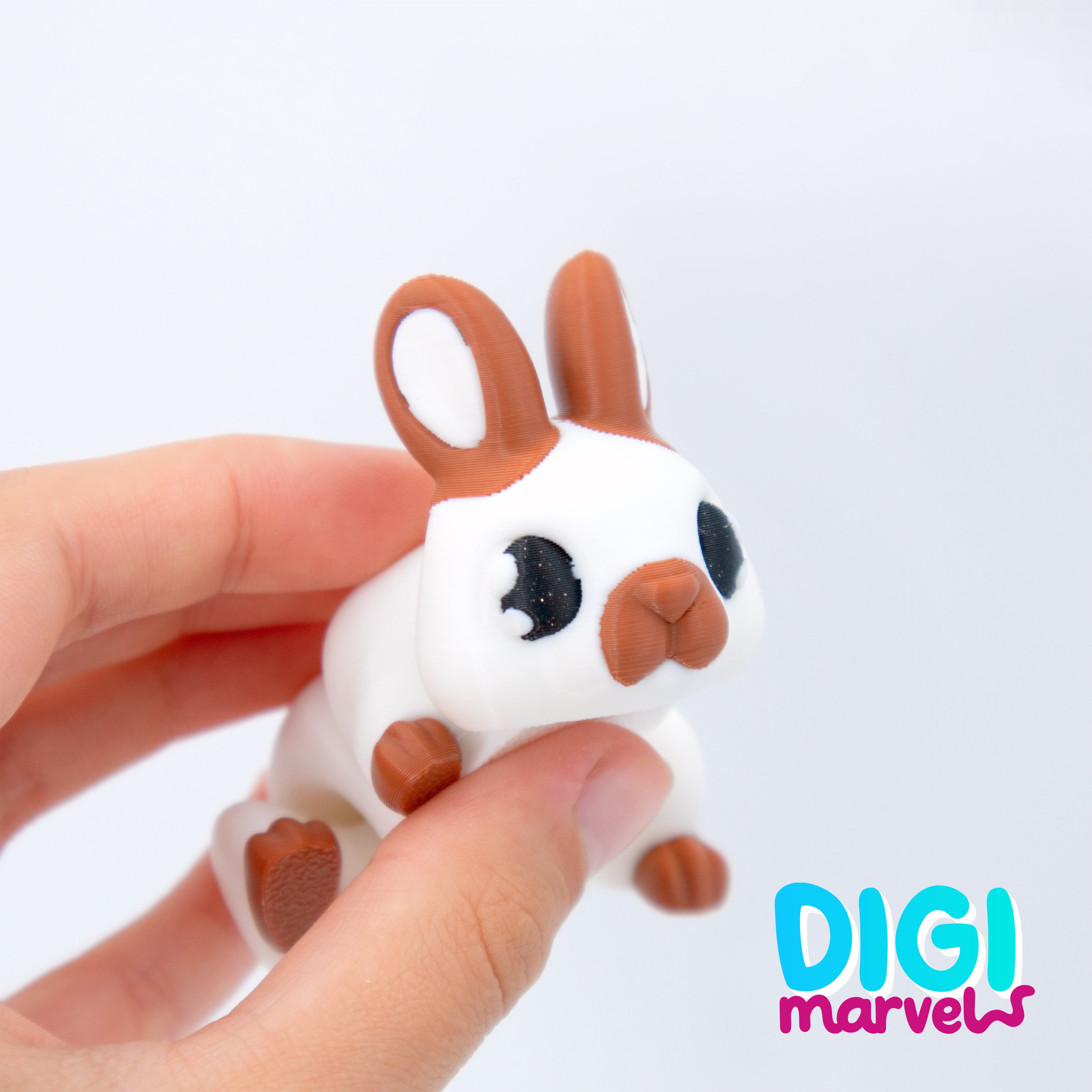 Tiny Rabbits Flexi + Keychain 3d model