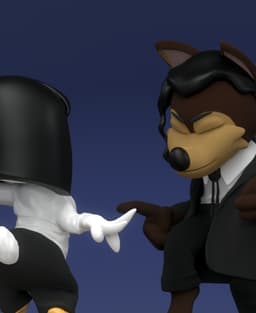 Twist Contest: Cartoon Pulp Fiction Dance Duo 3d model