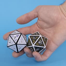 Multicolor Folding D20 Dice // 20 Sided Icosahedron Dice 3d model