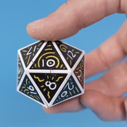 Multicolor Folding D20 Dice // 20 Sided Icosahedron Dice 3d model