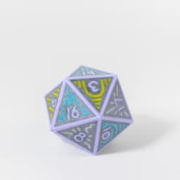 Multicolor Folding D20 Dice // 20 Sided Icosahedron Dice 3d model