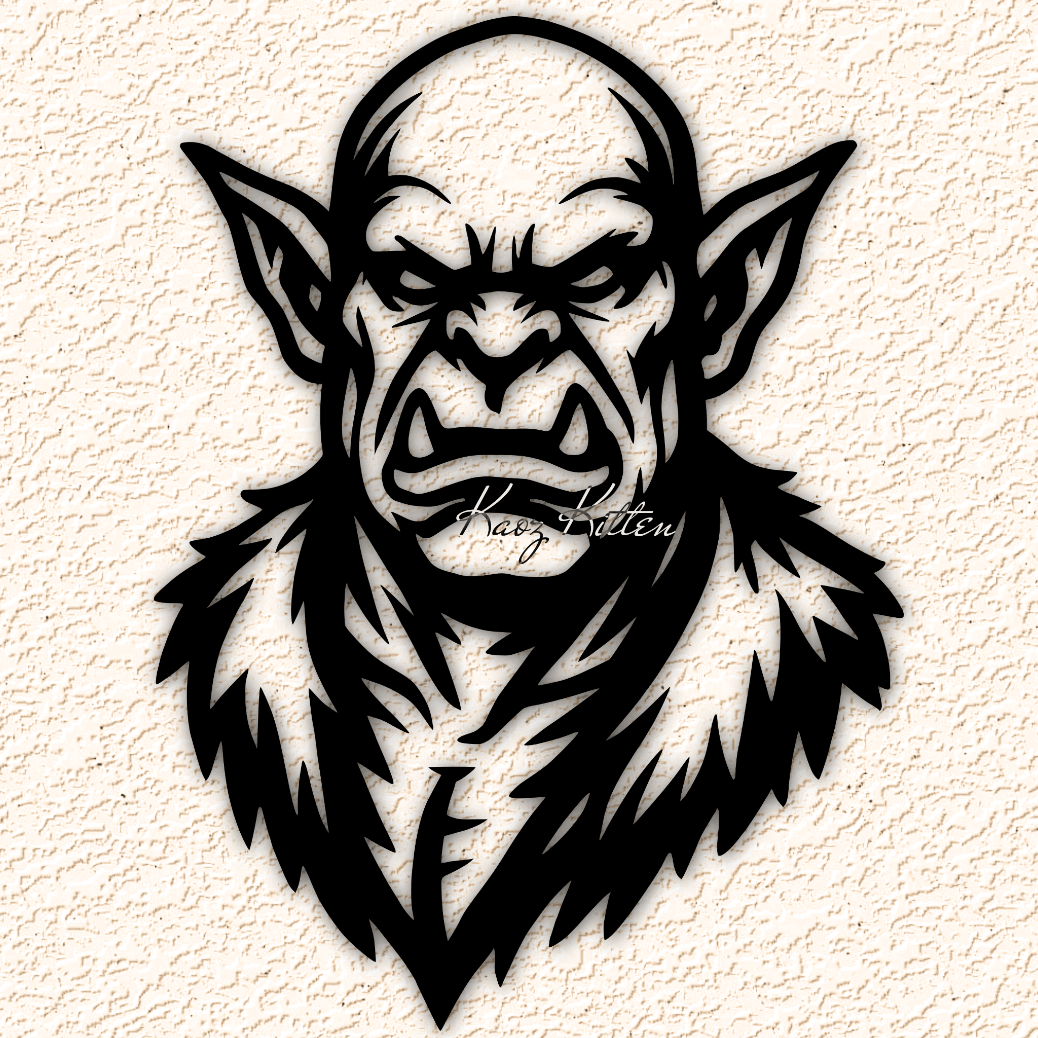 halloween-ogre wall art home decor 3d model