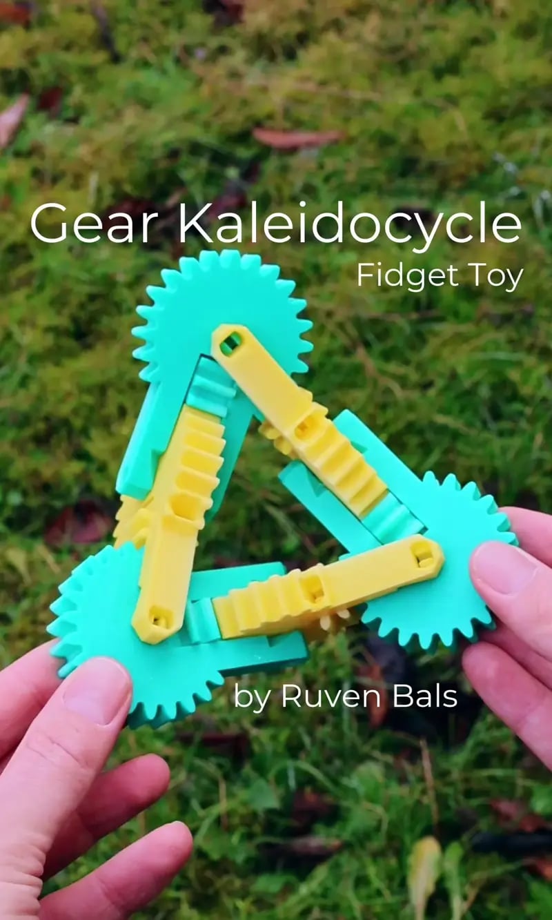 Gear Kaleidocycle Fidget Toy 3d model