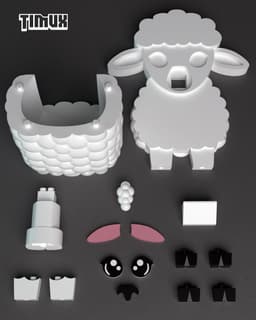 SHEEP GLASSES HOLDER 3d model