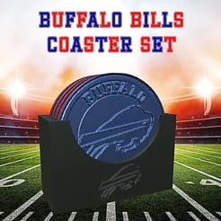 Buffalo Bills Coaster Set (NFL) 3d model
