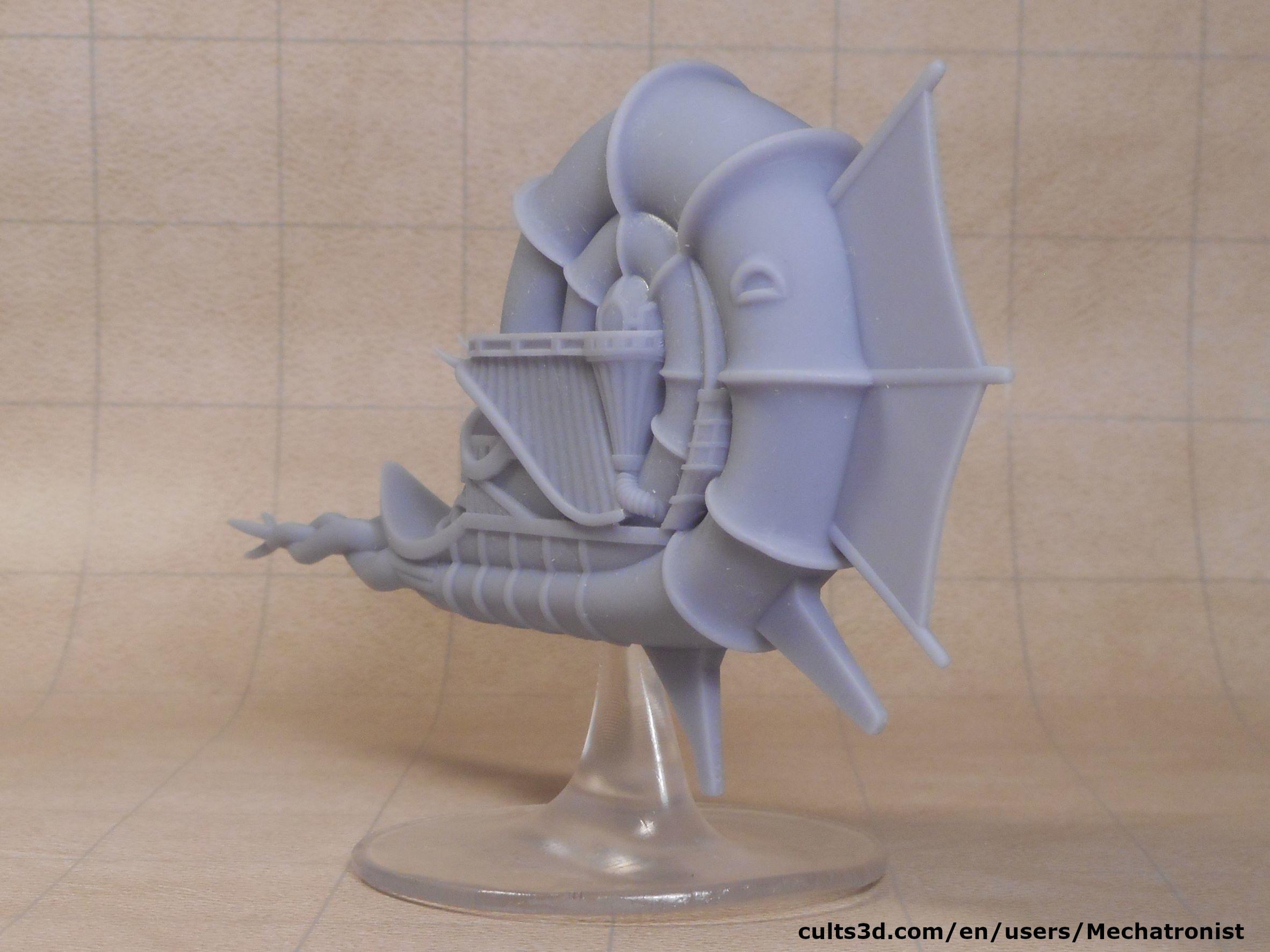 Nautiloid Large PresuppoIllithid Nautiloid Miniature Mind Flayer Spelljammer Ship from DnDrted.stl 3d model