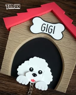 POODLE KEYCHAIN SET 3d model