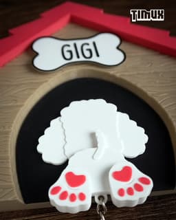 POODLE KEYCHAIN SET 3d model