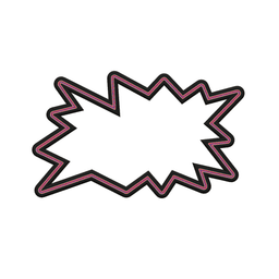 Comic Book Explosion Cookie Cutter STL File - 4 inches 3d model
