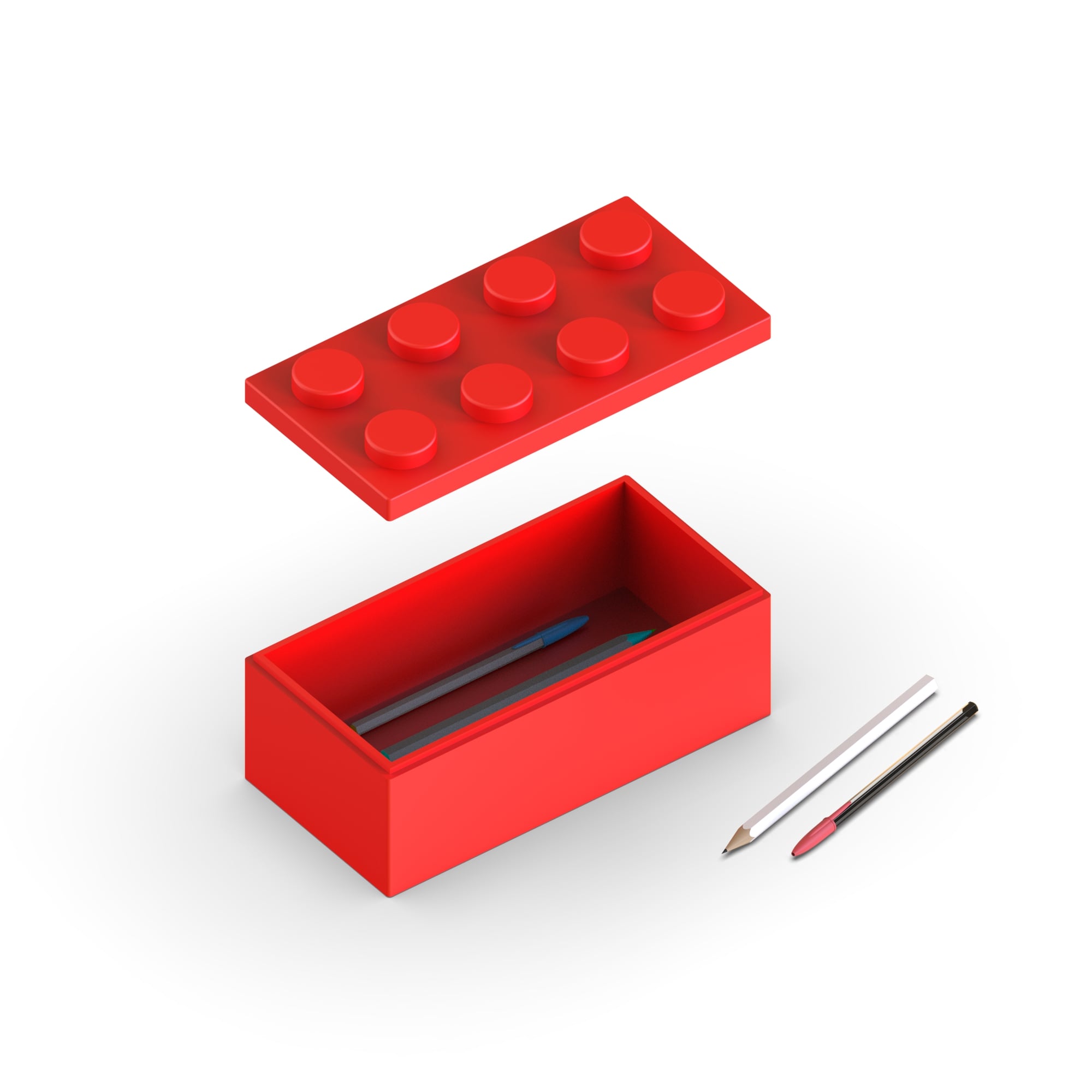 LEGO Organizer Set, 4 pcs Stackable Storage Container, LEGO Block, Modular Shelves, LEGO Brick Boxes 3d model