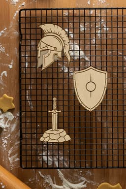 Warrior Set Cookie Cutter, Biscuit Cutter 3d model