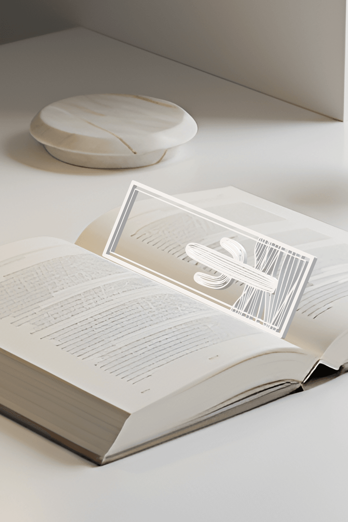 Cactus Bookmark, Gift Idea 3d model