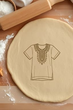 Africa Dashiki Cookie Cutter, Biscuit Cutter 3d model