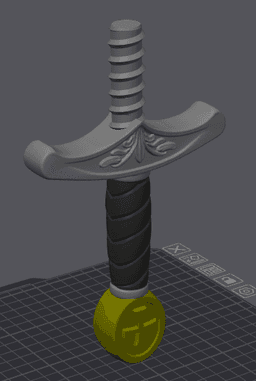Foam Noodle Short Sword 3d model
