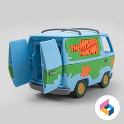 Foldable Mystery Machine - Scooby Doo 3d model