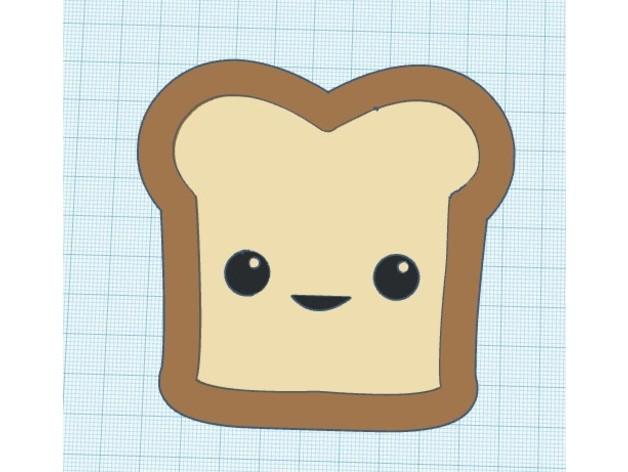 happy little bread  3d model