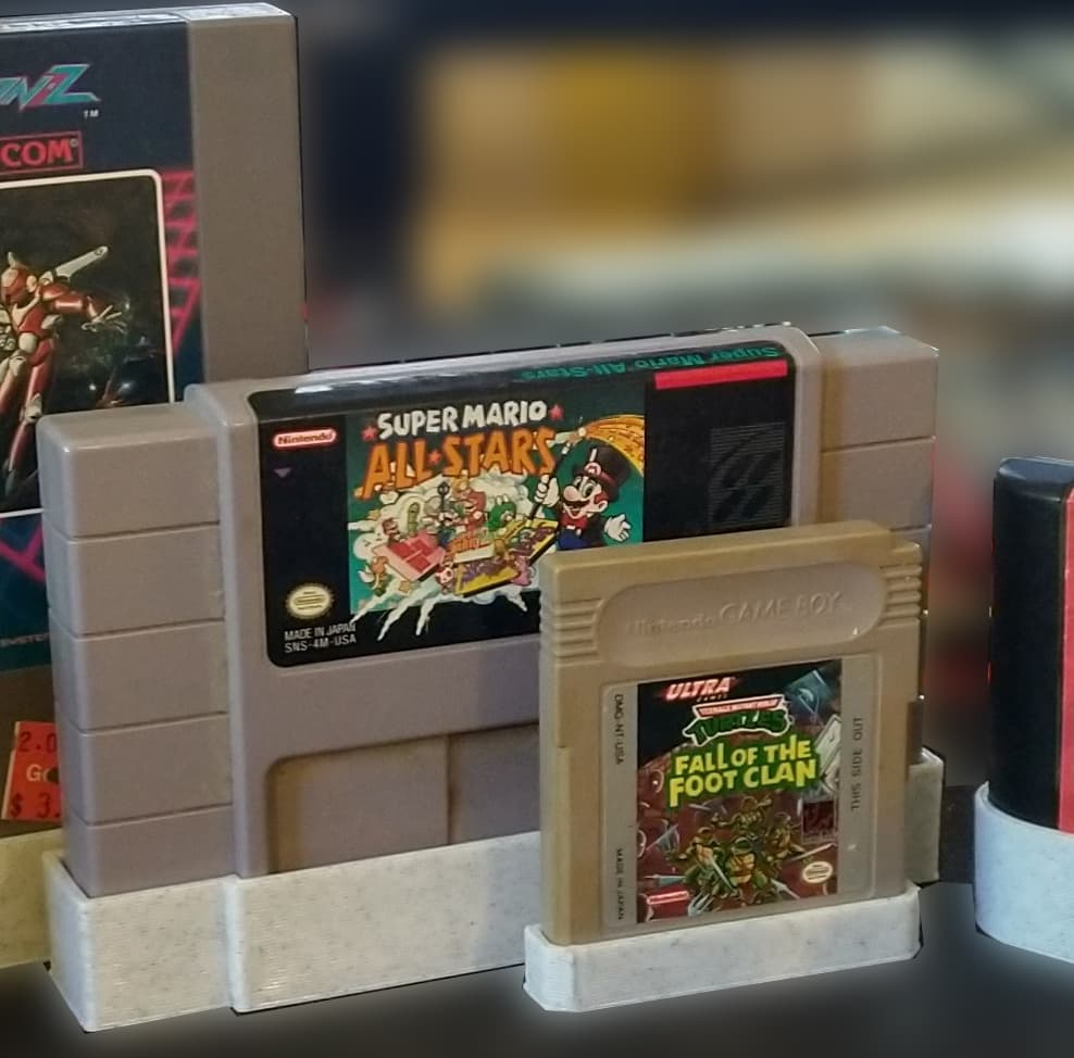 Retro Game Cartridge Dust Covers 3d model