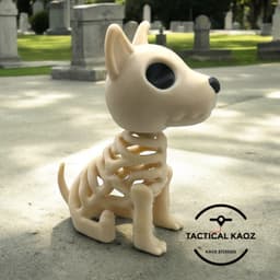 Spooky Skeleton Dog – 3D Printable Halloween Pet 3d model