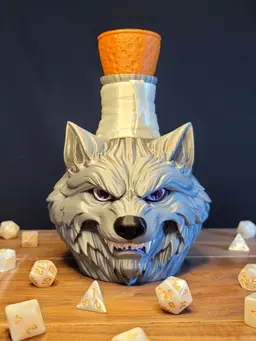 Wolfsbane Potion Bottle Dice Tower With Storage 3d model