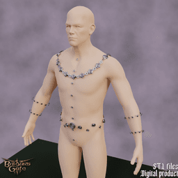 Cazador Szarr Accessories Fantasy Cosplay set Baldurs Gate 3 3d model