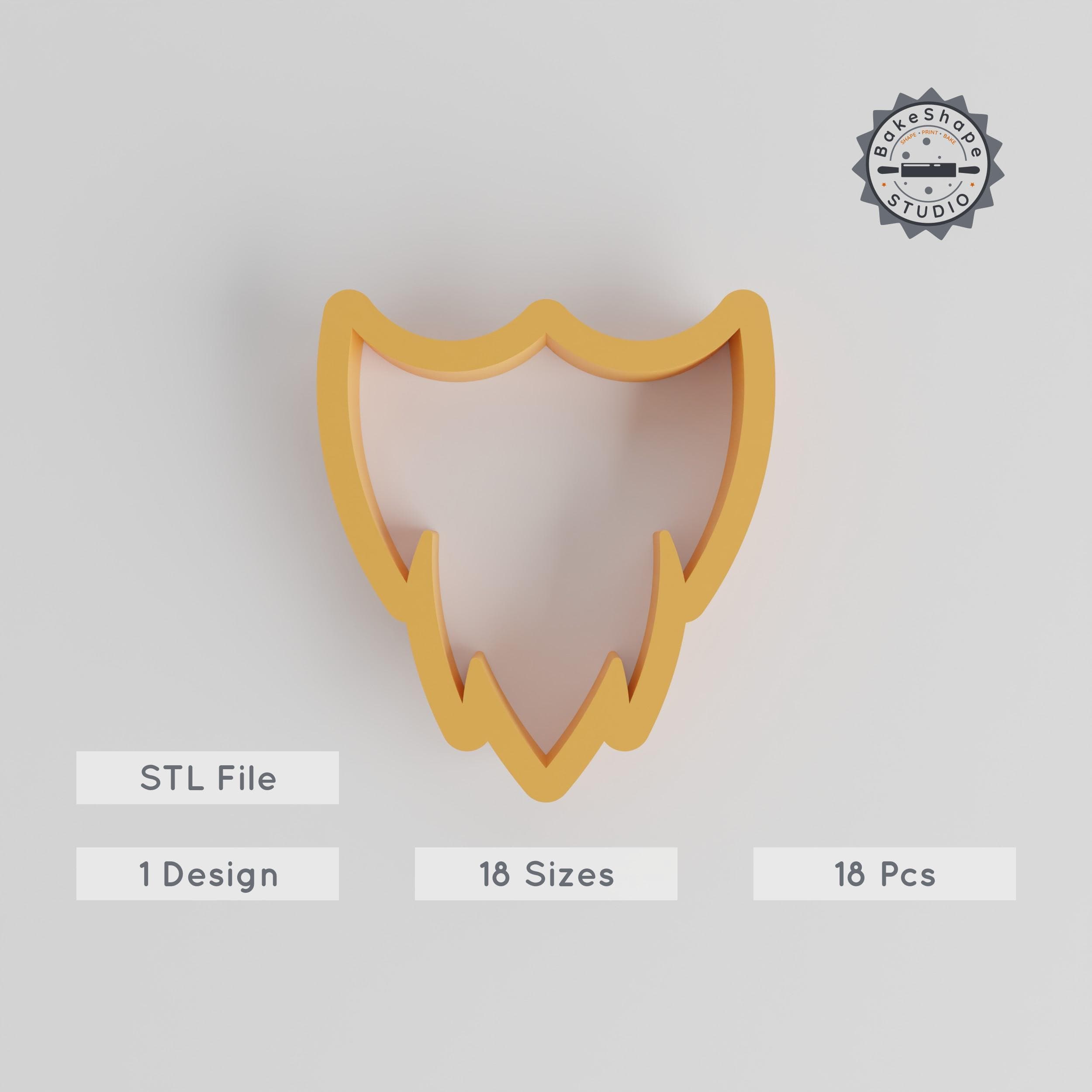 Facial Hair Shape Cutter Set, 18 Sizes, Perfect for Cookies, Fondant & Clay, Beard, Moustache, Grooming Designs PRODUCT_257 3d model