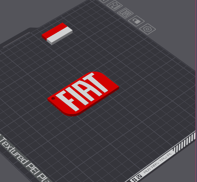 Keychain: Fiat II 3d model