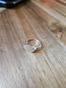 Hex-ish Blank Signet Ring 3d model