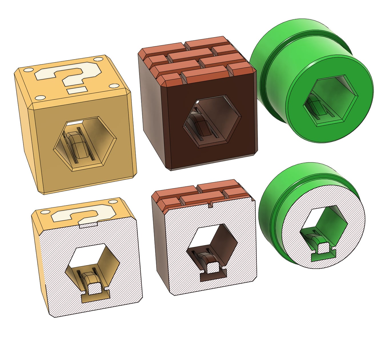 Beads - Super Mario set 3d model