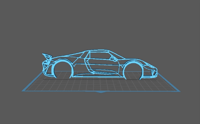 Porsche - 918 Spyder Wall Art 3d model