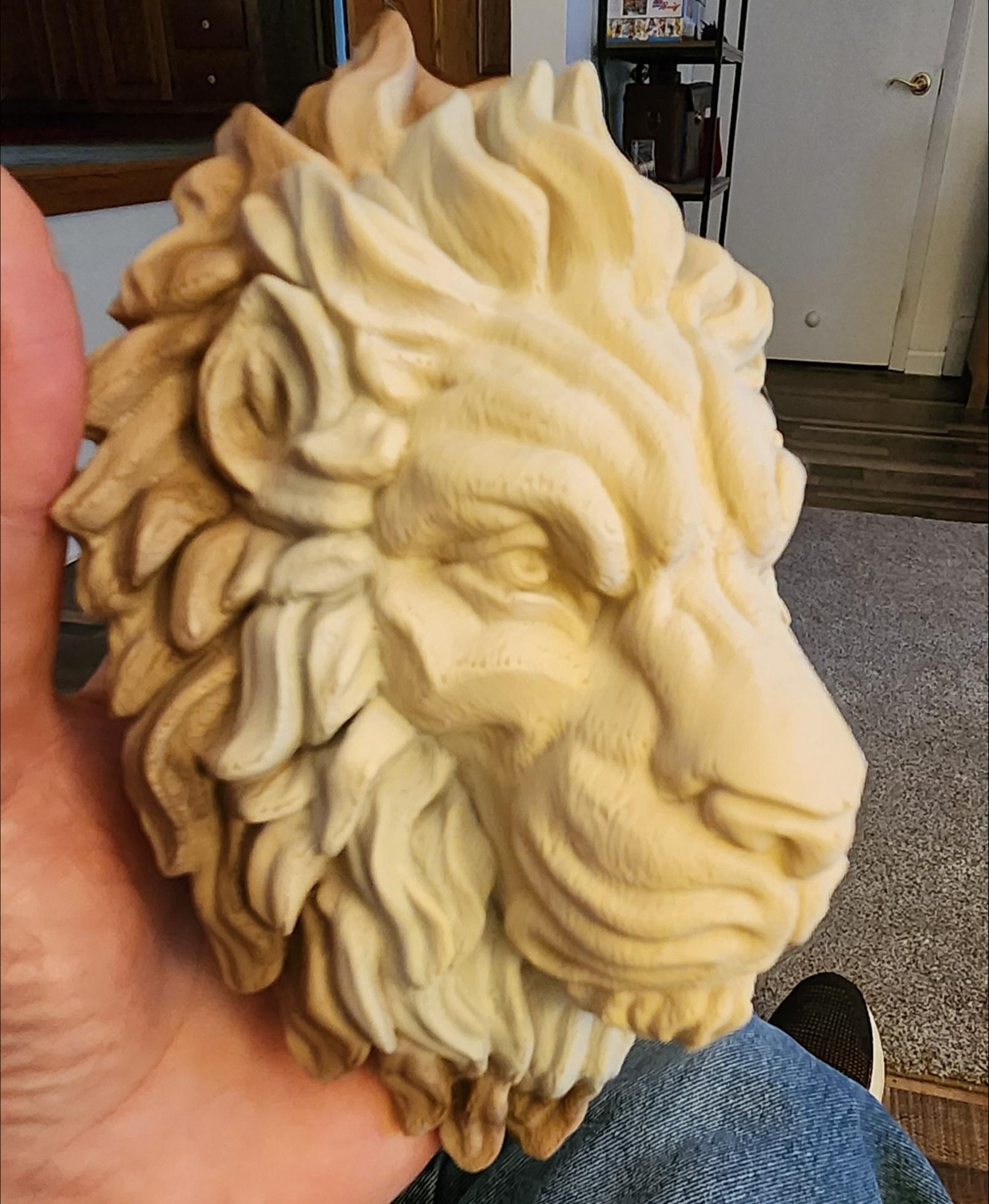 Lion - Wall Decoration - Beautiful model,,,

Printed with polymaker gradient cappuccino matte pla - 3d model