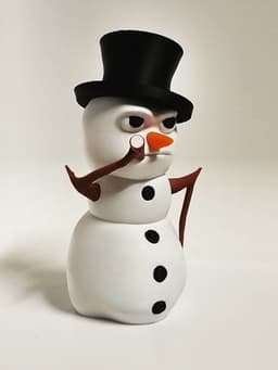 Grumpy snowman 3d model