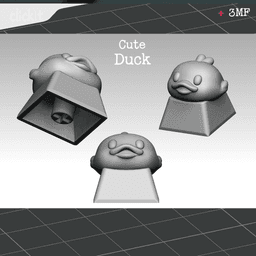 Cute Duck Artisan Keycap | Mechanical Keyboard Clicker Accessory 3d model