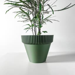 The Nari Planter Pot with Drainage Tray: Modern and Unique Home Decor for Plants and Succulents 3d model