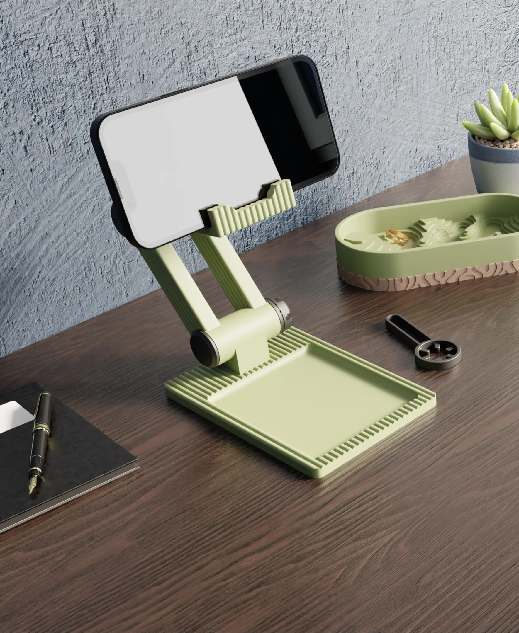 Adjustable Contour Phone Holder 3d model