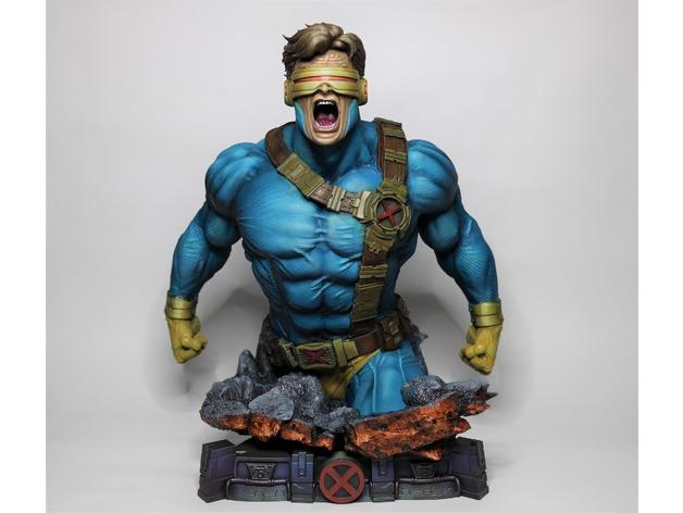 WICKED MARVEL CYCLOPS BUST: TESTED AND READY FOR 3D PRINTING 3d model