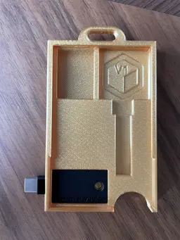 Badge with Ubikey and Medeco key enclosure 3d model