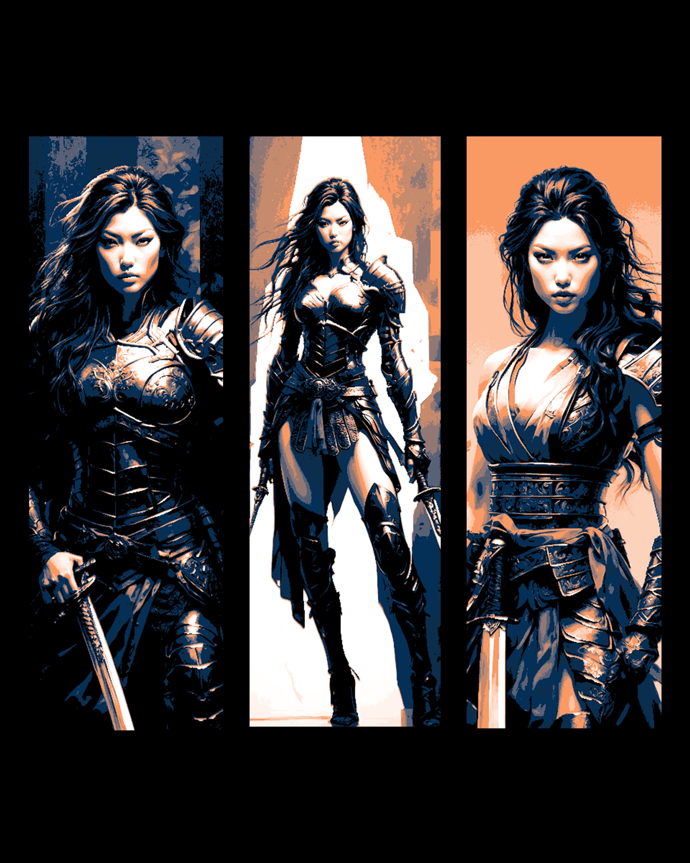 Mulan - the swordswoman and the warrior - Set of bookmarks 3d model